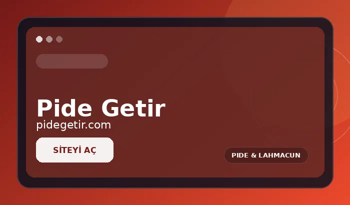 Pide Getir web sitesi tanıtım görseli