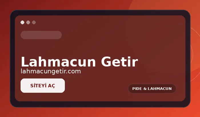 Lahmacun Getir web sitesi tanıtım görseli